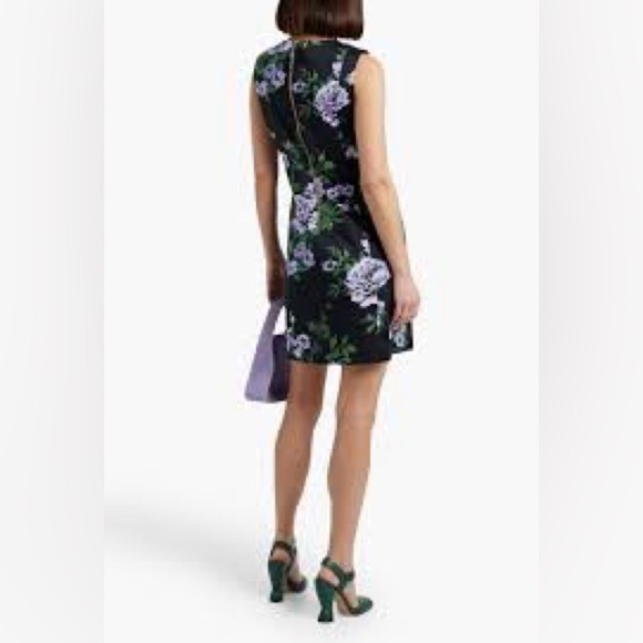 Carolina Herrera Italy Paneled Floral Print Mini Dress Excellent $1,890. Size 2 - Picture 10 of 11